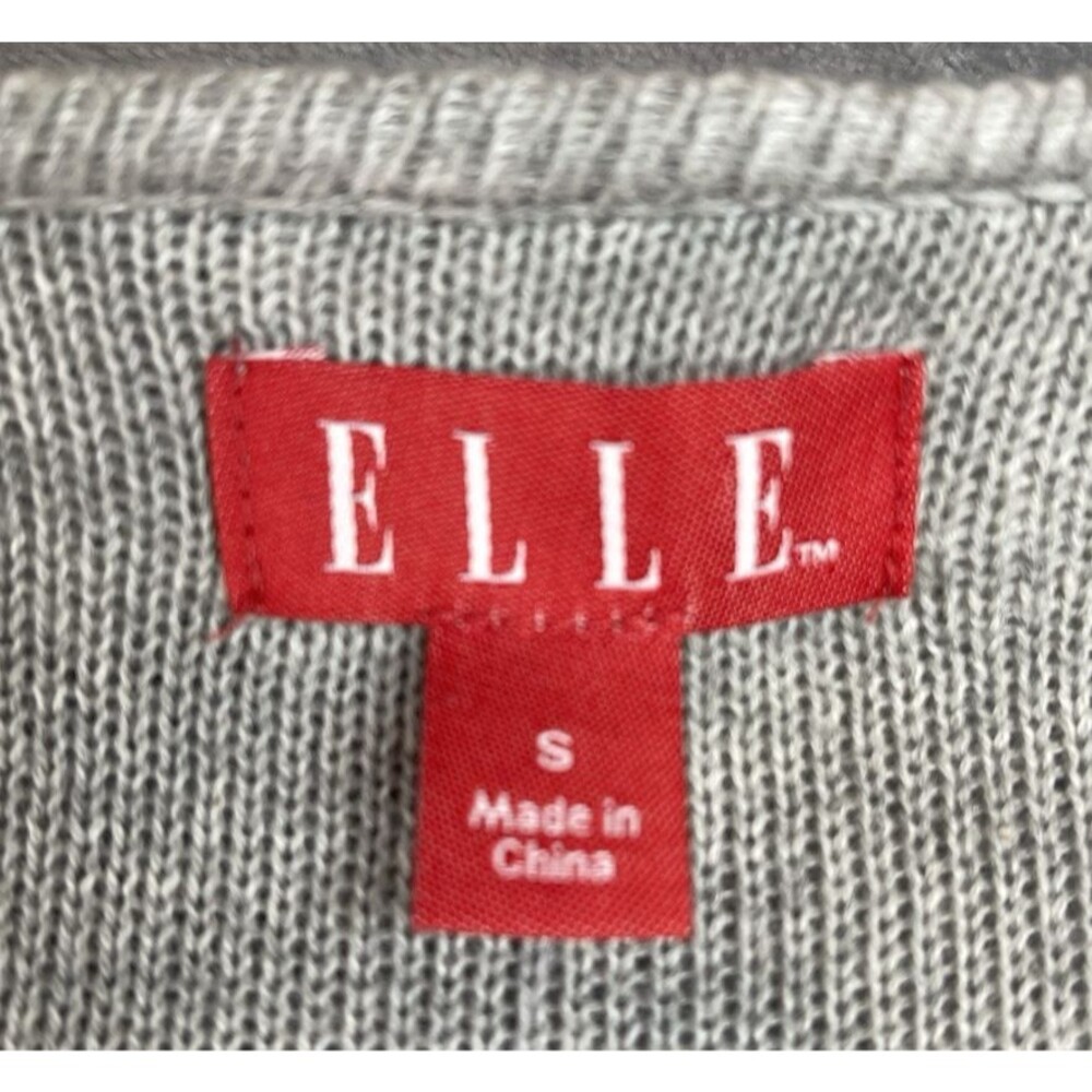 Elle NWT womens long tail button gray lightweight cardigan Small - Picture 4 of 8